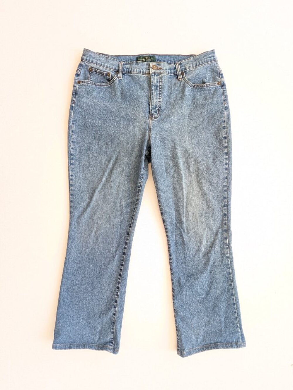 Lauren Jeans Co Ralph Lauren Mid-Rise Relaxed-fit Bootcut Women's 14 Medium Wash